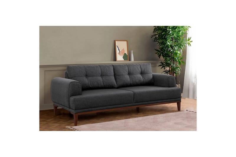 Soffset Valsot Antracit / Valnöt - Antracit / Valnöt - Möbler - Soffa - Soffgrupp