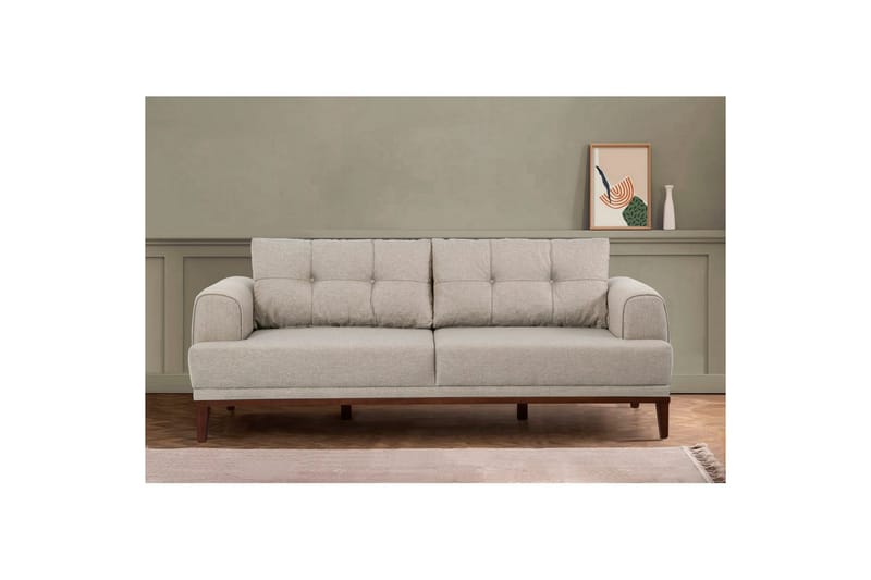 Soffset Valsot Gräddfärgad / Valnöt - Gräddfärgad / Valnöt - Möbler - Soffa - Soffgrupp