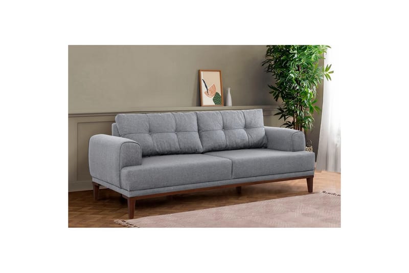 Soffset Valsot Grå / Valnöt - Grå / Valnöt - Möbler - Soffa - Soffgrupp