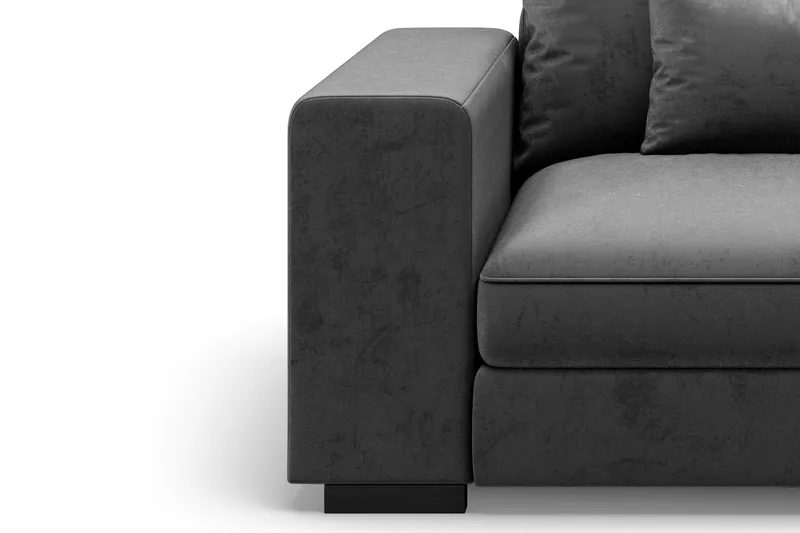 Dubai Armstöd Vänster Sammet - Mörkgrå - Möbler - Soffa - Sofftillbehör