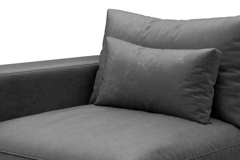 Dubai Armstöd Vänster Sammet - Mörkgrå - Möbler - Soffa - Sofftillbehör