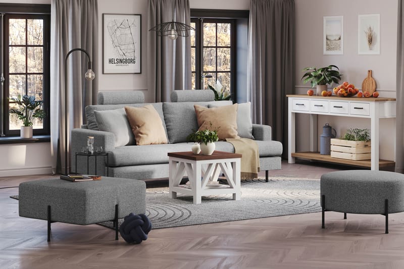 Menard Compact Nackkudde Soffa 51 cm - Grå - Möbler - Soffa - Sofftillbehör