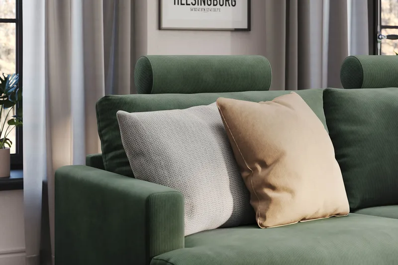 Menard Compact Nackkudde Soffa 51 cm - Grön - Möbler - Soffa - Sofftillbehör