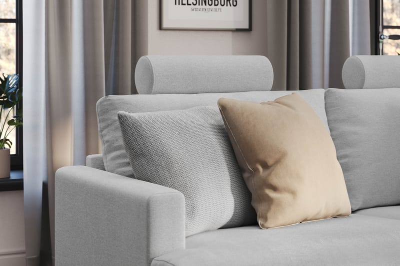 Menard Compact Nackkudde Soffa 51 cm - Ljusgrå - Möbler - Soffa - Sofftillbehör