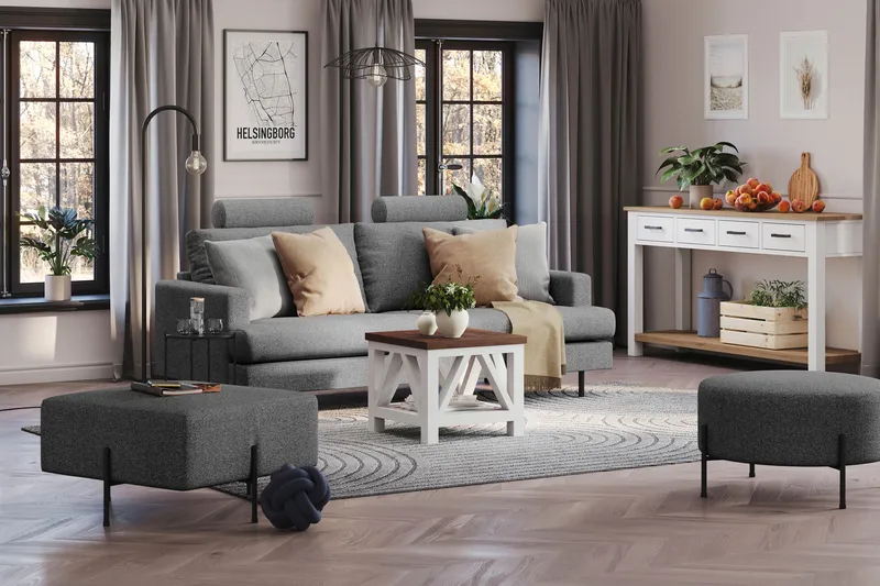 Menard Compact Nackkudde Soffa 51 cm - Mörkgrå - Möbler - Soffa - Sofftillbehör