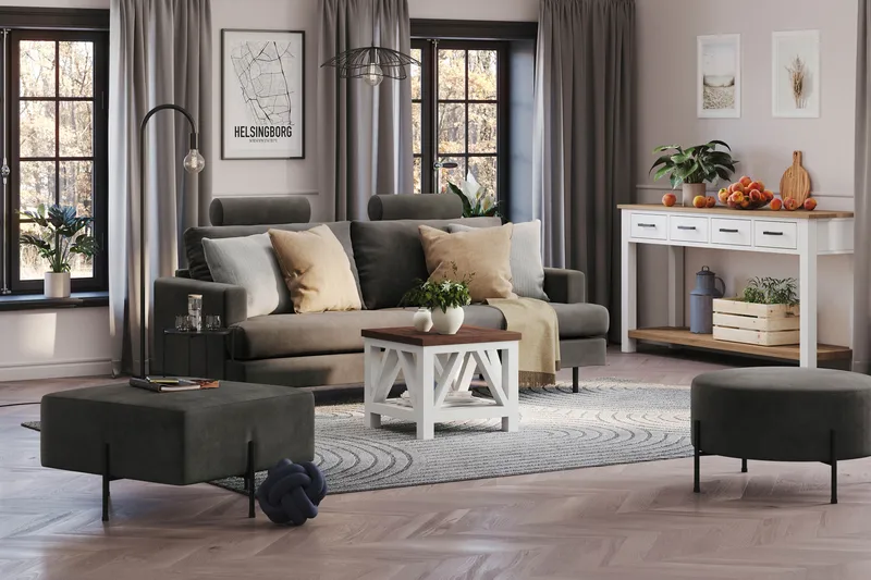 Menard Compact Nackkudde Soffa 51 cm - Mörkgrå - Möbler - Soffa - Sofftillbehör