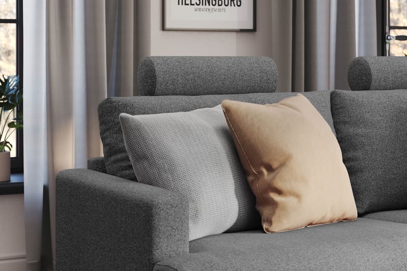 Menard Compact Nackkudde Soffa 51 cm - Mörkgrå - Möbler - Soffa - Sofftillbehör