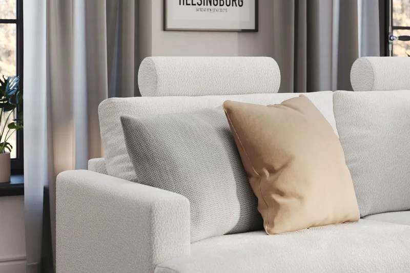 Menard Compact Nackkudde Soffa 51 cm - Vit - Möbler - Soffa - Sofftillbehör