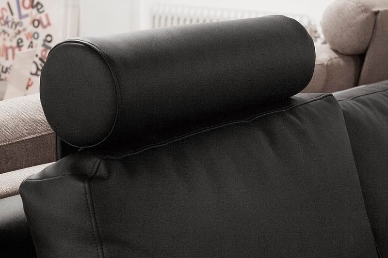Nackstöd Soffa 55 cm - Svart PU - Möbler - Soffa - Sofftillbehör