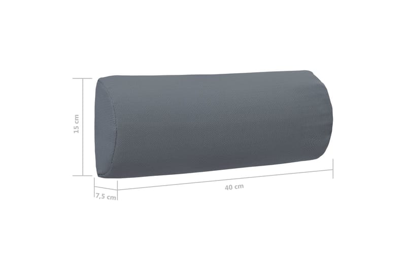 Nackstöd till Solstol grå 40x7,5x15 cm textilene - Grå - Utemöbler - Loungemöbler - Loungestol utomhus