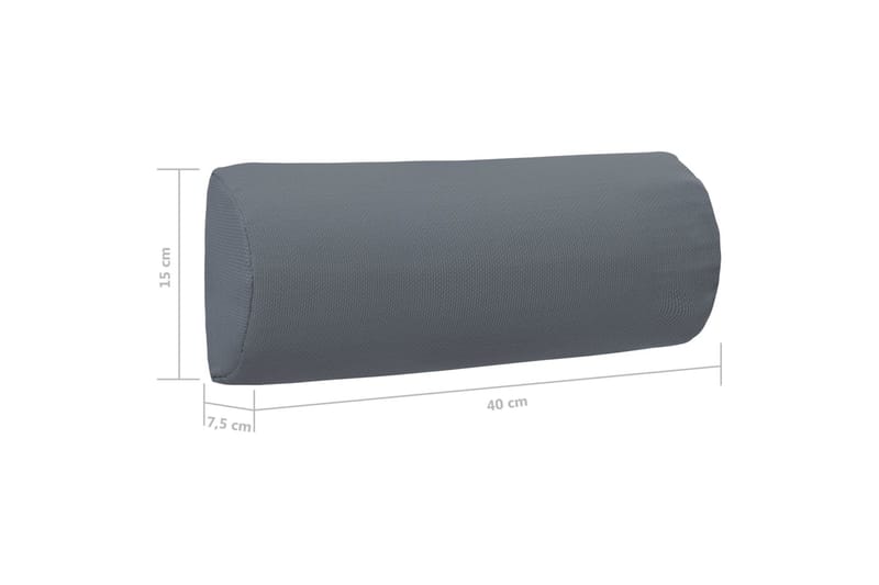 Nackstöd till solstol grå 40x7,5x15 cm textilene - Grå - Sofftillbehör - Nackstöd soffa