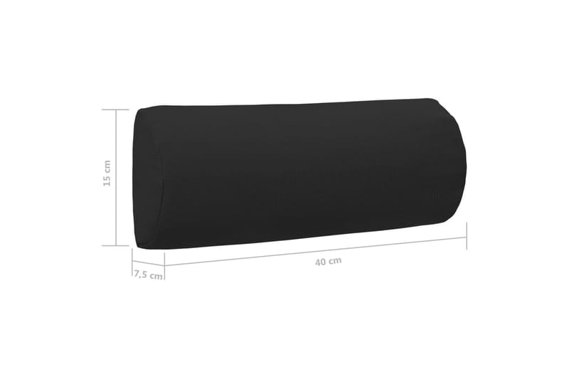 Nackstöd till Solstol svart 40x7,5x15 cm textilene - Svart - Utemöbler - Loungemöbler - Loungestol utomhus