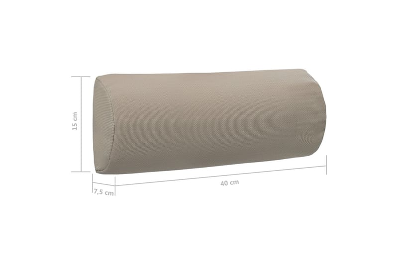 Nackstöd till Solstol taupe 40x7,5x15 cm textilene - Brun - Utemöbler - Loungemöbler - Loungestol utomhus