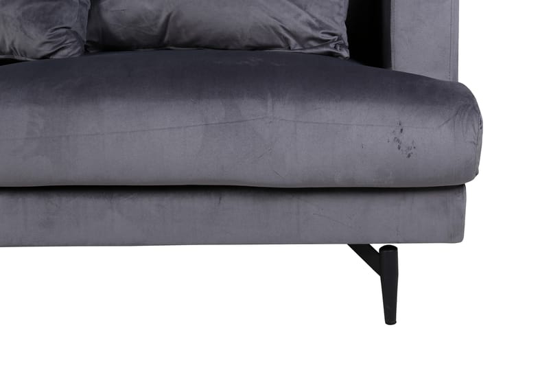 Sofia 3-sits Soffa 260 cm i Sammet - Grå - Möbler - Soffa - Sammetssoffa