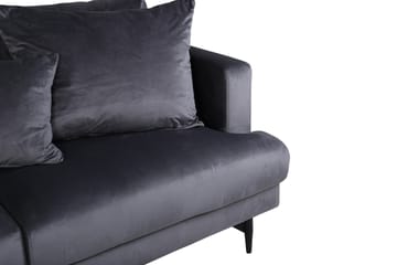 Sofia 3-sits Soffa 260 cm i Sammet - Grå - Möbler - Soffa - Sammetssoffa