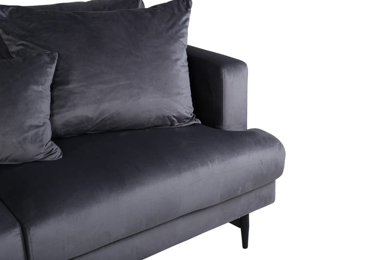 Sofia 3-sits Soffa 260 cm i Sammet - Grå - Möbler - Soffa - Sammetssoffa