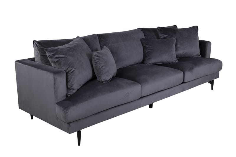 Sofia 3-sits Soffa 260 cm i Sammet - Grå - Möbler - Soffa - Sammetssoffa