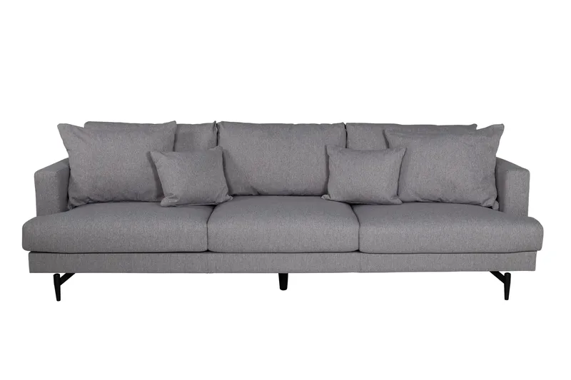 Sofia 3-sits Soffa 260 cm i Tyg, Grå