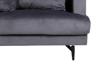 Sofia 3-sits Soffa - Mörkgrå - Möbler - Soffa - Sammetssoffa