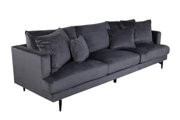 Sofia 3-sits Soffa - Mörkgrå - Möbler - Soffa - Sammetssoffa