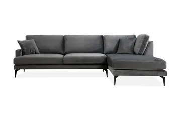 Stacker Hörnsoffa med Divan Höger - Svart - Möbler - Soffa - Divansoffor & schäslongsoffa