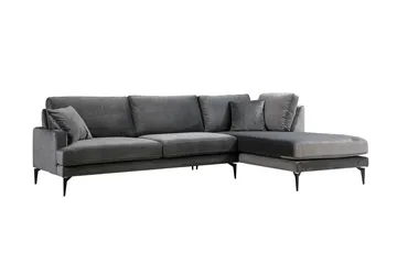 Stacker Hörnsoffa med Divan Höger - Svart - Möbler - Soffa - Divansoffor & schäslongsoffa