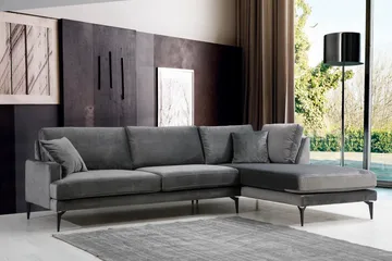 Stacker Hörnsoffa med Divan Höger - Svart - Möbler - Soffa - Divansoffor & schäslongsoffa