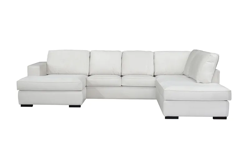 Steinland U-Soffa Divan Höger, Vit, träben