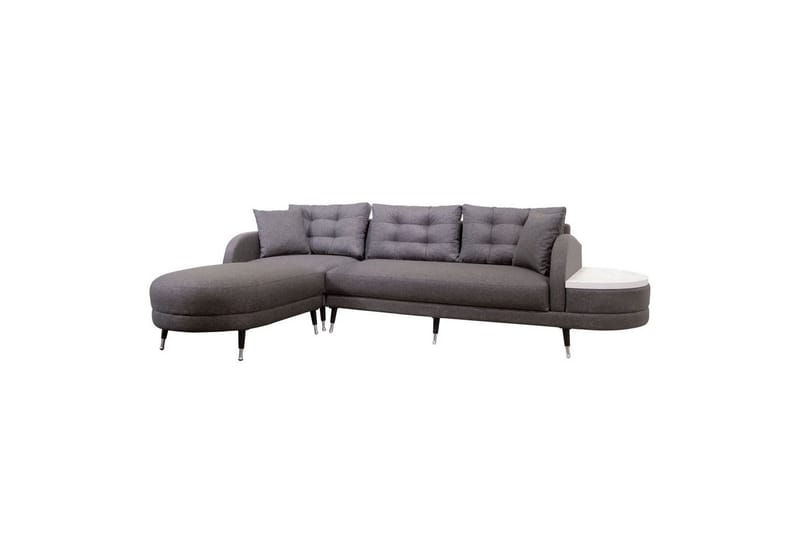 Sufian 3-sits Soffa med Divan - Antracit - Möbler - Soffa - Divansoffor & schäslongsoffa