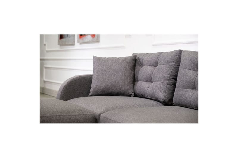 Sufian 3-sits Soffa med Divan - Antracit - Möbler - Soffa - Divansoffor & schäslongsoffa