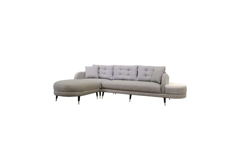 Sufian 3-sits Soffa med Divan - Mörkgrå - Möbler - Soffa - Divansoffor & schäslongsoffa