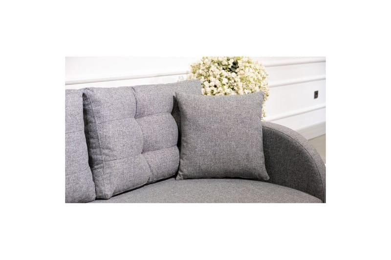 Sufian 3-sits Soffa med Divan - Mörkgrå - Möbler - Soffa - Divansoffor & schäslongsoffa