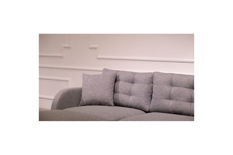 Sufian 3-sits Soffa med Divan - Mörkgrå - Möbler - Soffa - Divansoffor & schäslongsoffa