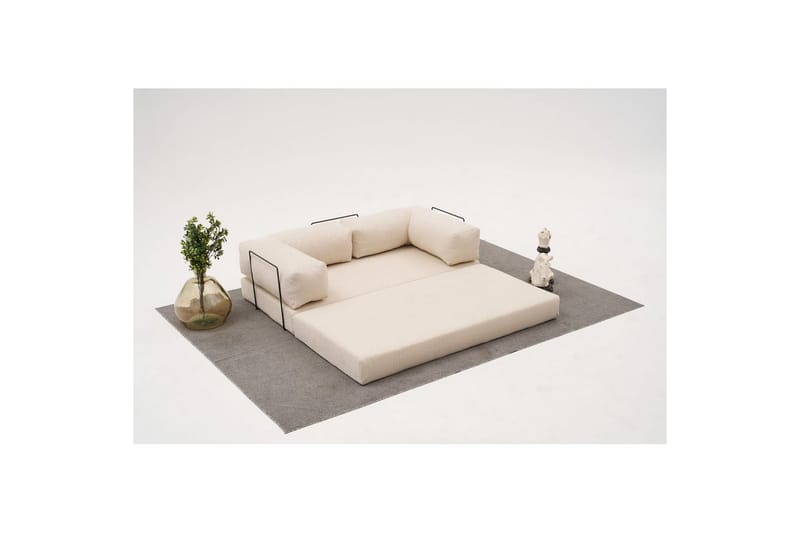 Sufian Bäddsoffa 2-sits - Cremevit - Möbler - Soffa - Bäddsoffa