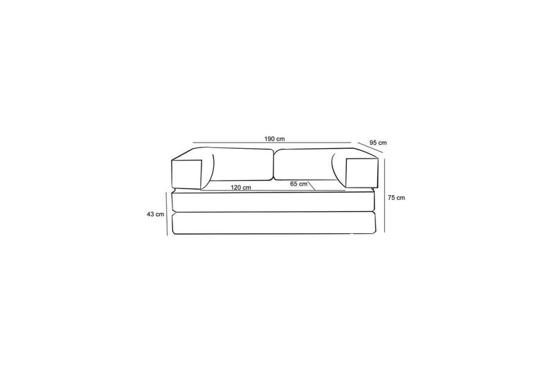 Sufian Bäddsoffa 2-sits - Cremevit - Möbler - Soffa - Bäddsoffa