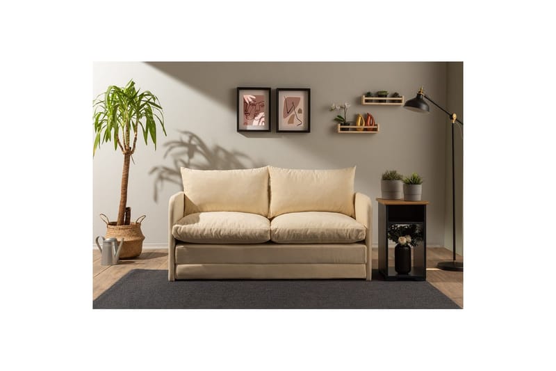 Sufian Bäddsoffa 2-sits - Cremevit - Möbler - Soffa - Bäddsoffa