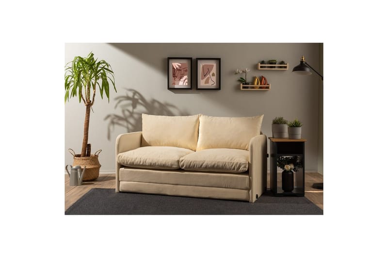 Sufian Bäddsoffa 2-sits - Cremevit - Möbler - Soffa - Bäddsoffa