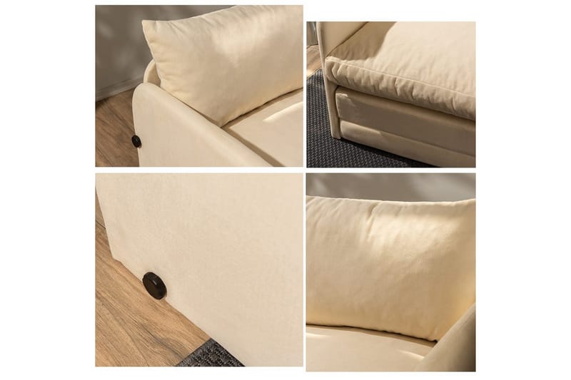 Sufian Bäddsoffa 2-sits - Cremevit - Möbler - Soffa - Bäddsoffa