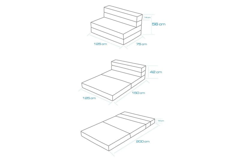 Sufian Bäddsoffa 2-sits - Ljusgrå - Möbler - Soffa - Bäddsoffa