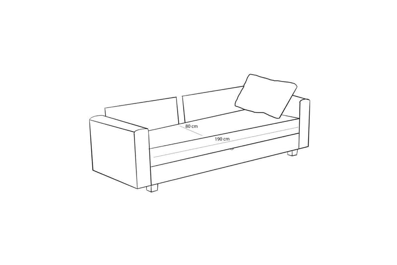 Sufian Bäddsoffa 3-sits - Grå - Möbler - Soffa - Bäddsoffa