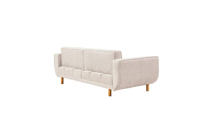 Sufian Bäddsoffa 3-sits - Ivory/Mediumfärgat trä - Möbler - Soffa - Bäddsoffa