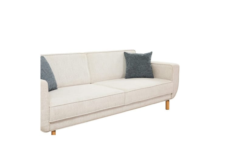 Sufian Bäddsoffa 3-sits - Ivory/Mediumfärgat trä - Möbler - Soffa - Bäddsoffa