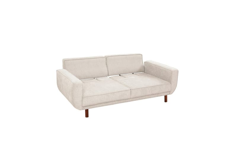 Sufian Bäddsoffa 3-sits - Mediumfärgat trä/Cremevit - Möbler - Soffa - Bäddsoffa