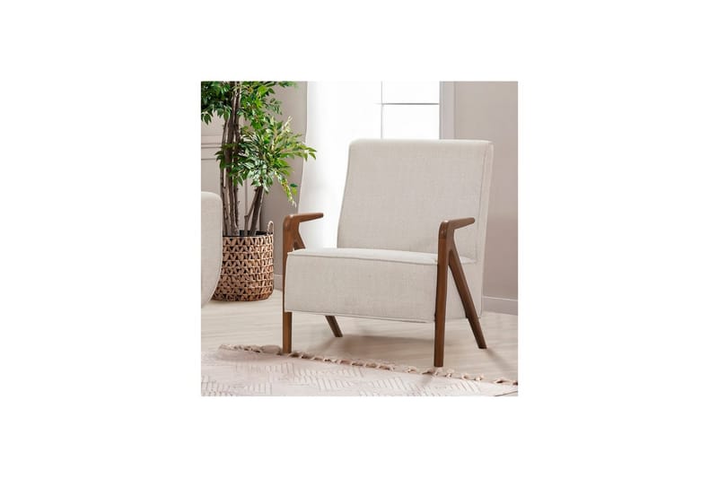 Sufian Bäddsoffa 3-sits - Mediumfärgat trä/Cremevit - Möbler - Soffa - Bäddsoffa