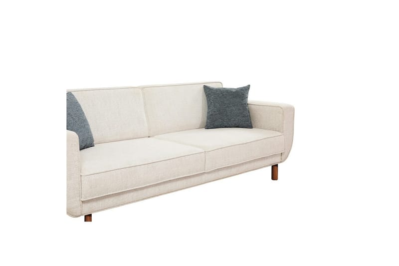 Sufian Bäddsoffa 3-sits - Mediumfärgat trä/Cremevit - Möbler - Soffa - Bäddsoffa