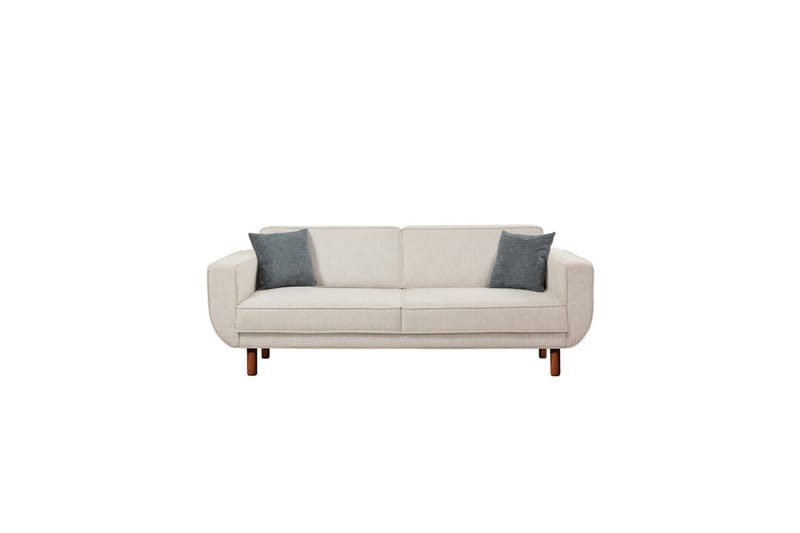 Sufian Bäddsoffa 3-sits - Mediumfärgat trä/Cremevit - Möbler - Soffa - Bäddsoffa