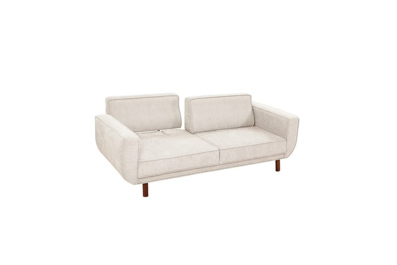 Sufian Bäddsoffa 3-sits - Mediumfärgat trä/Cremevit - Möbler - Soffa - Bäddsoffa