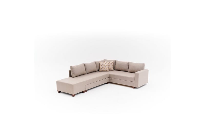 Sufian Hörnbäddsoffa 4-sits - Beige - Möbler - Soffa - Bäddsoffa