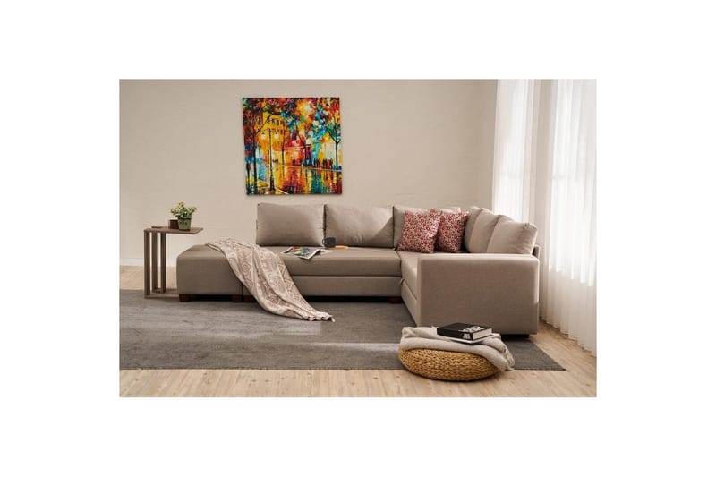 Sufian Hörnbäddsoffa 4-sits - Beige - Möbler - Soffa - Bäddsoffa