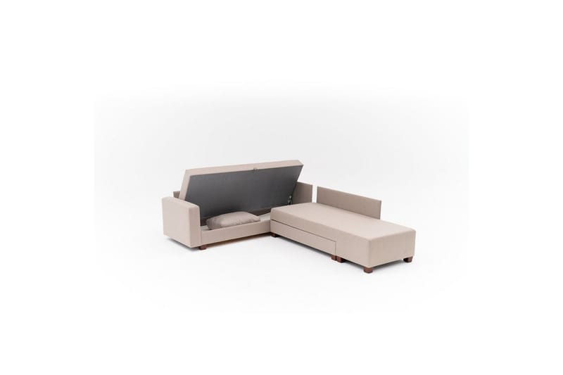 Sufian Soffa med Schäslong 4-sits - Beige - Möbler - Soffa - Bäddsoffa